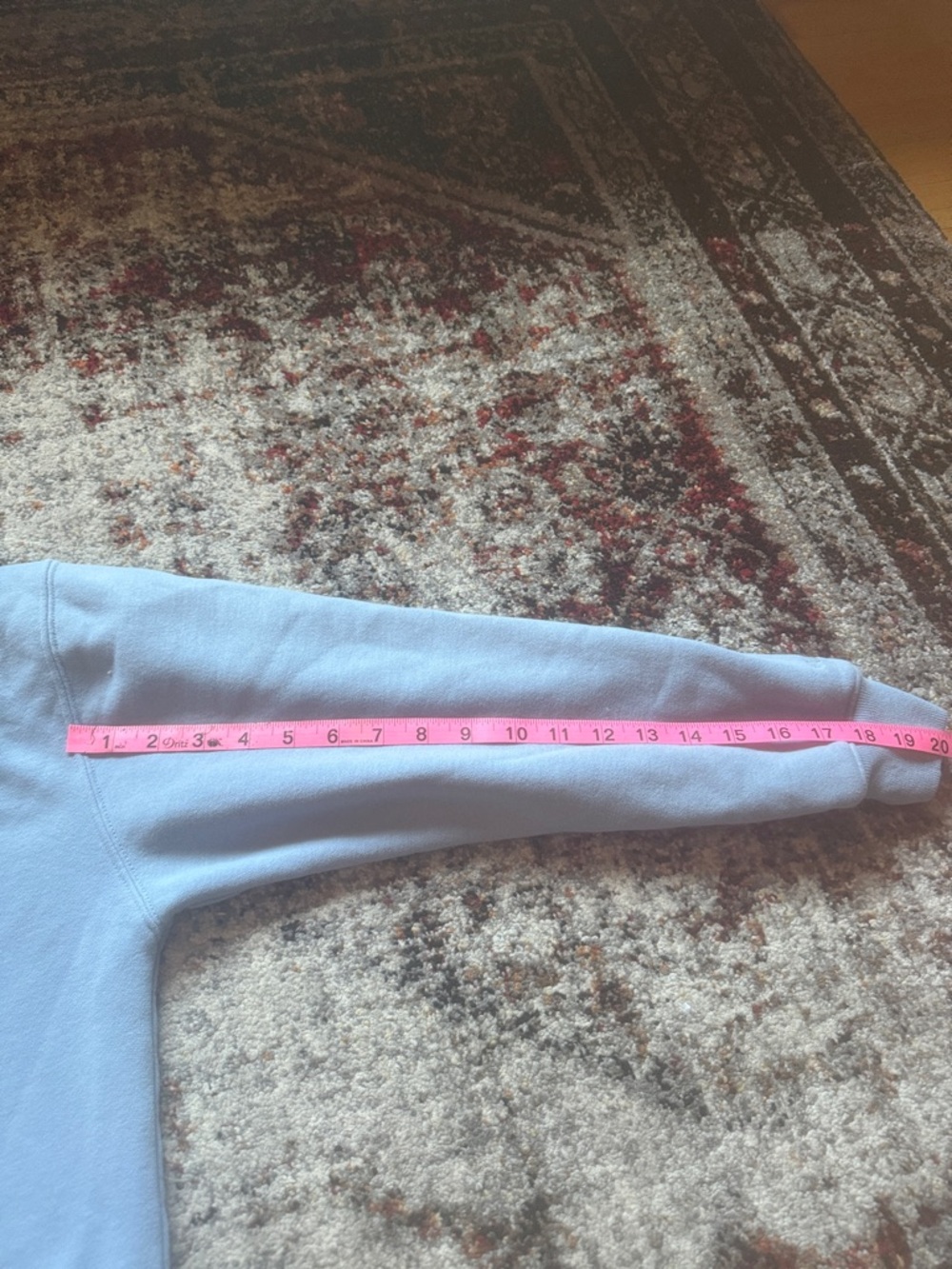 Men's Size M Boxy Fit Hollister Light Blue Cozy Hoodie - Picture 3 of 5